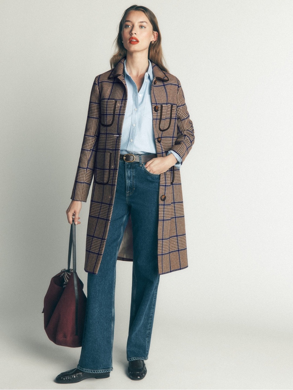 BODEN patch pocket wool blend coat